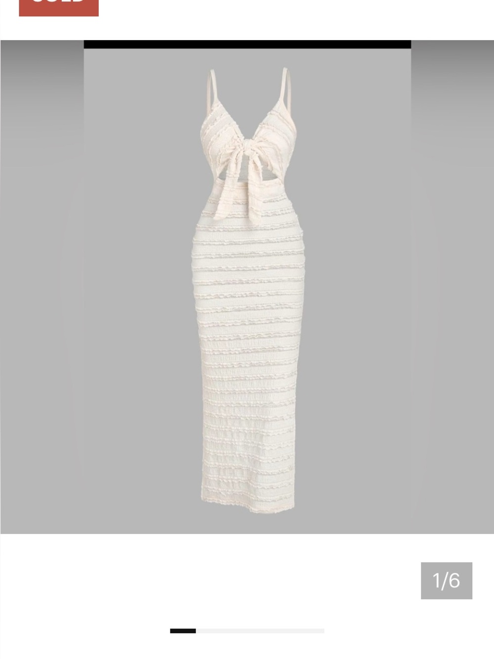 Elegant White cut out Halter Dress
